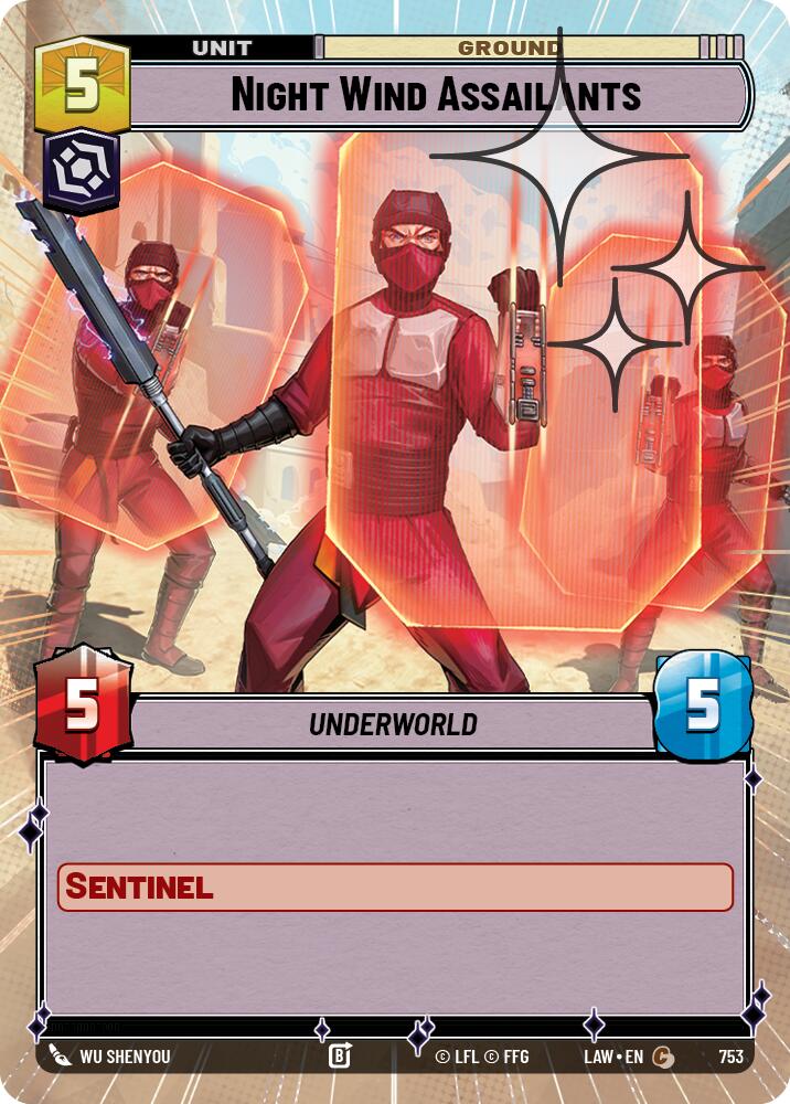 Night Wind Assailants (753) (Hyperspace Foil) (753) [A Lawless Time]