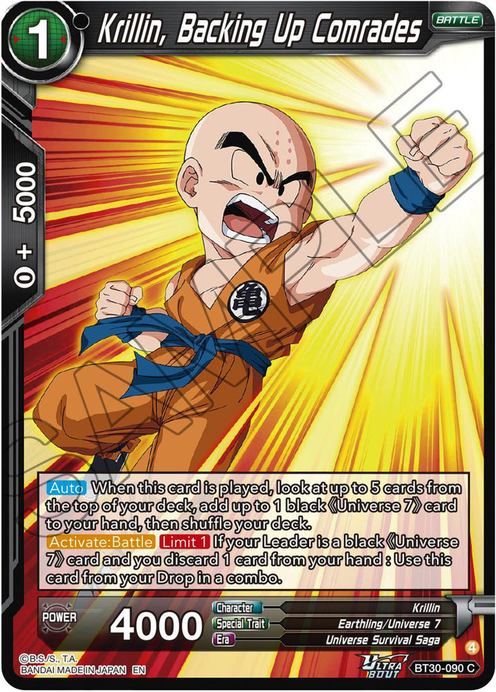 Krillin, Backing Up Comrades (BT30-090) [Three Glorious Fighters]