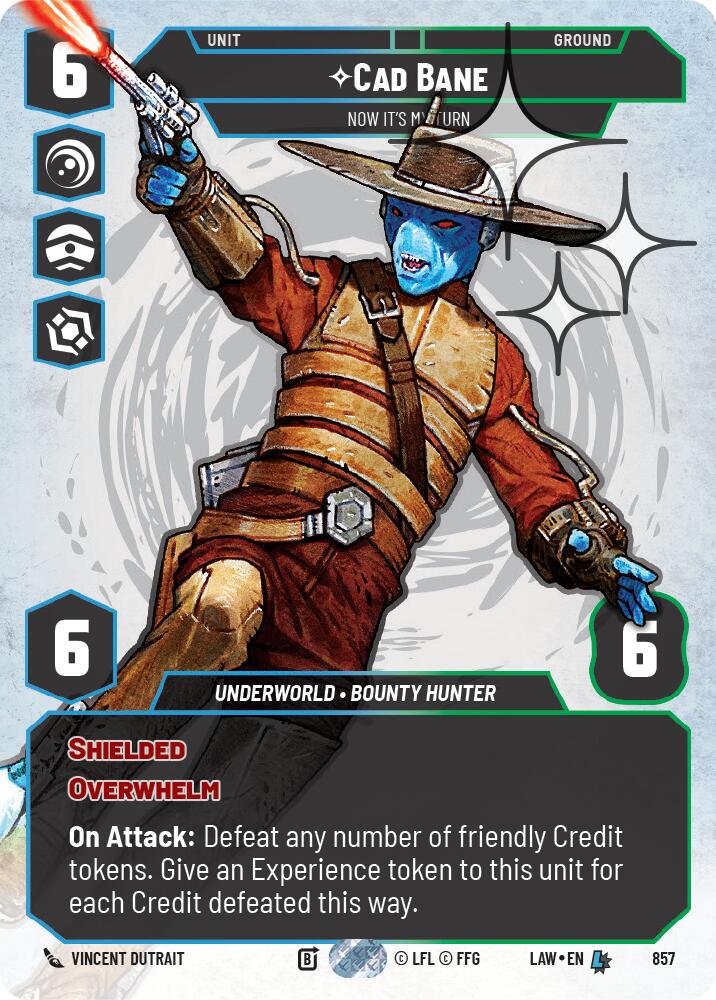 Cad Bane - Now It's My Turn (Prestige Foil) (857) (857) [A Lawless Time]