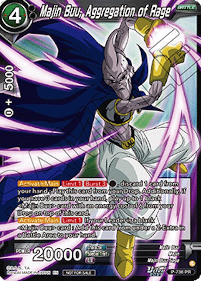Majin Buu, Aggregation of Rage (Ultra-Bout Series Tournament Pack Vol.2) (P-736) [Tournament Promotion Cards]