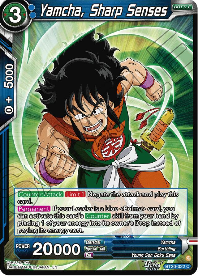 Yamcha, Sharp Senses (BT30-022) [Three Glorious Fighters]