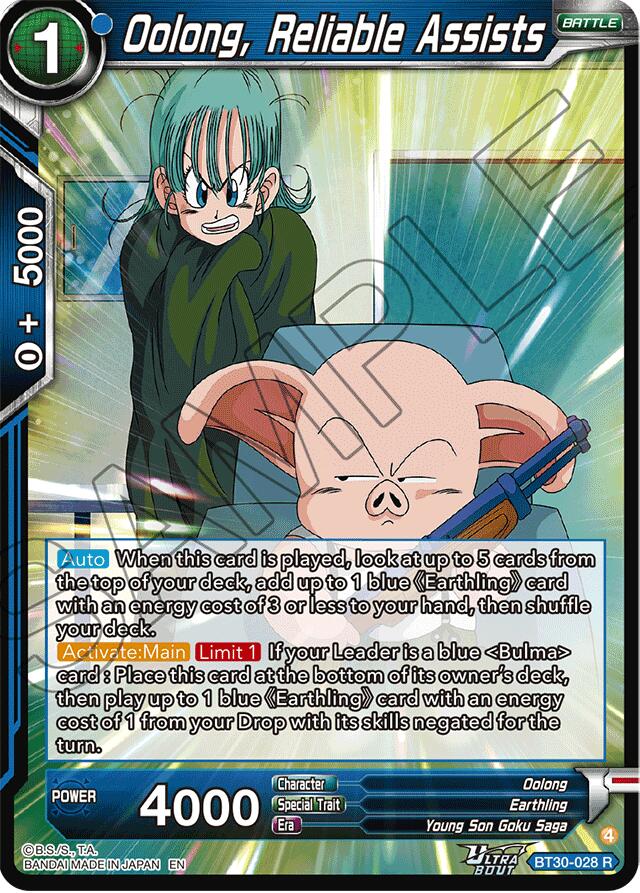 Oolong, Reliable Assists (BT30-028) [Three Glorious Fighters]