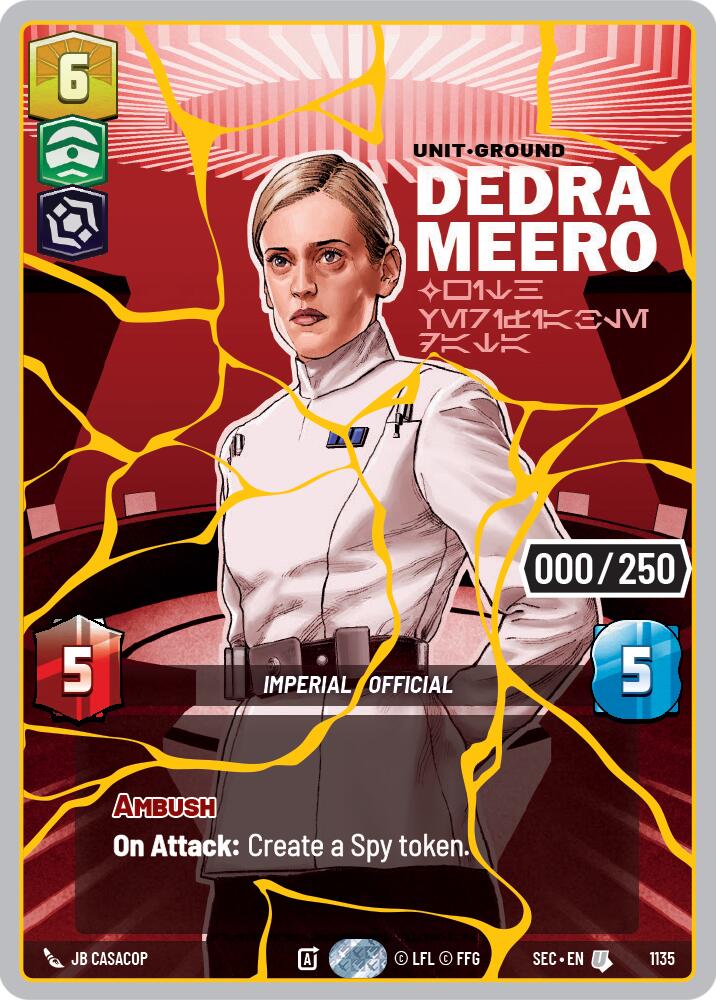 Dedra Meero - With Verifiable Data (1135) (Serialized) (Gold) (1135) [Secrets of Power]