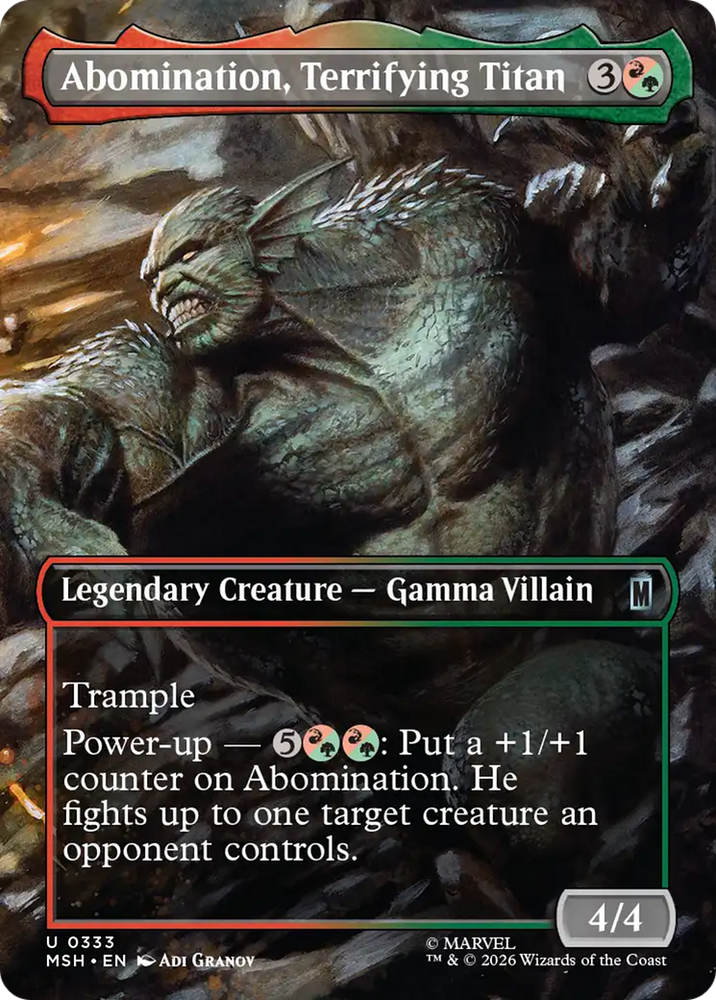 Abomination, Terrifying Titan (Borderless) [Marvel Super Heroes]