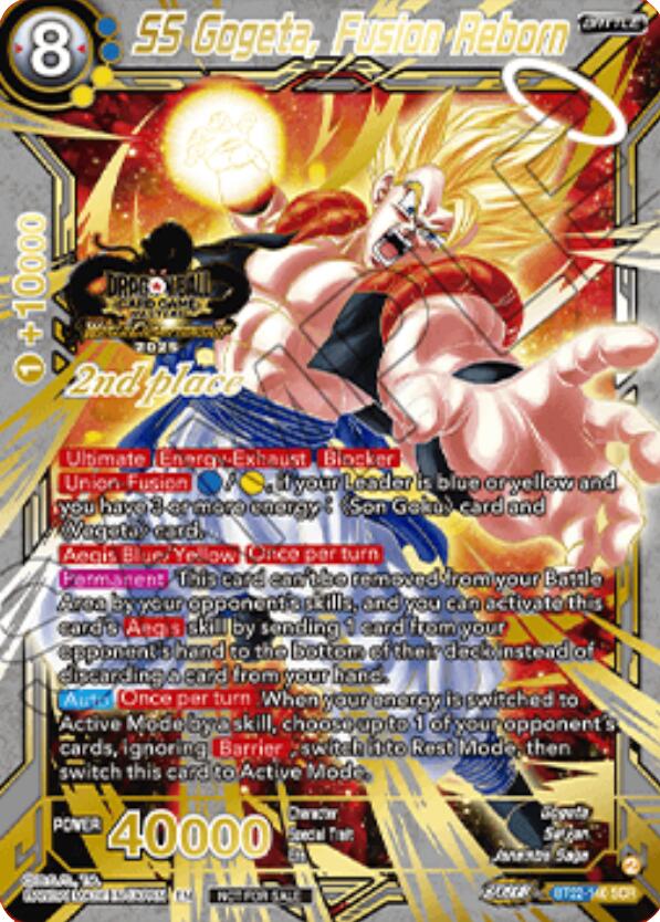 SS Gogeta, Fusion Reborn (2025 World Championship Stamp) (2nd Place) (BT22-140) [Tournament Promotion Cards]