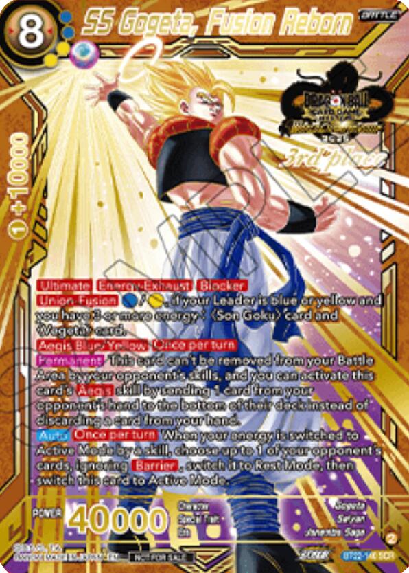 SS Gogeta, Fusion Reborn (2025 World Championship Stamp) (3rd Place) (BT22-140) [Tournament Promotion Cards]