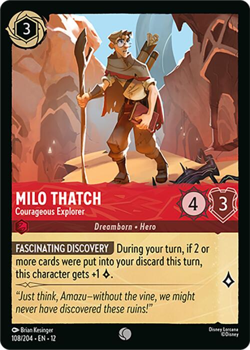 Milo Thatch - Courageous Explorer (108/204) [Wilds Unknown]