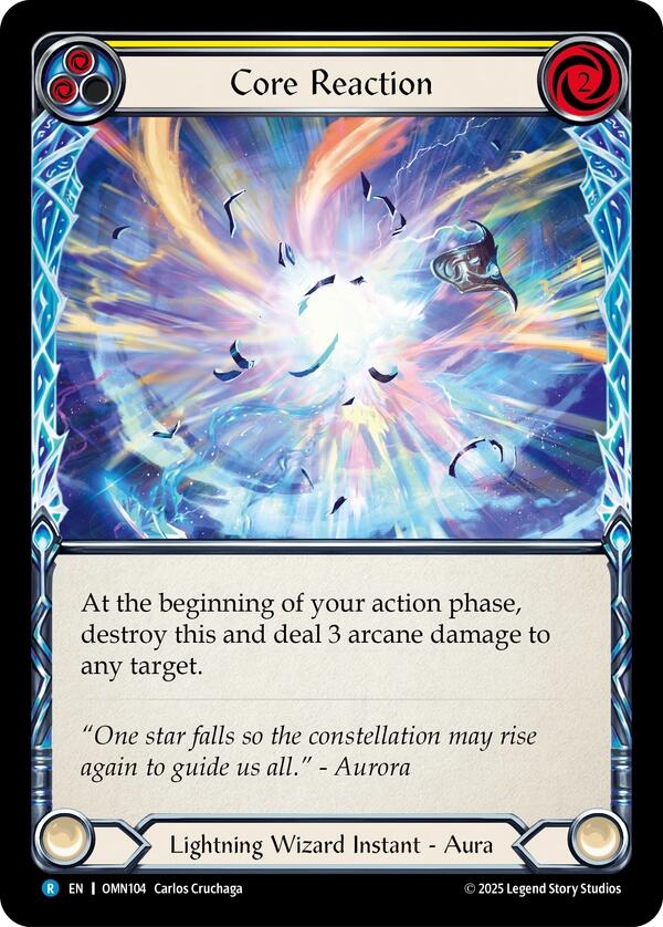Core Reaction (Yellow) [OMN104] (Omens of the Third Age)  Rainbow Foil