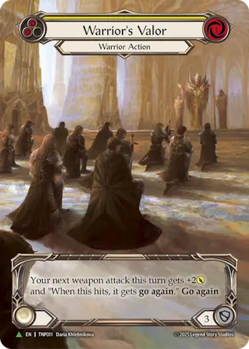 Warrior's Valor (Yellow) (Marvel) [TNP011] (Promo)  Rainbow Foil