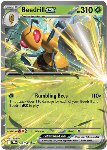 Beedrill ex (003/086) [Mega Evolution: Chaos Rising]