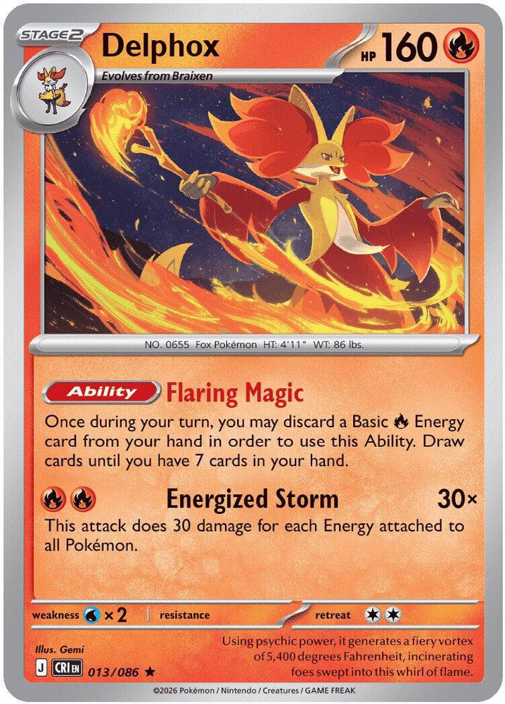 Delphox (013/086) [Mega Evolution: Chaos Rising]