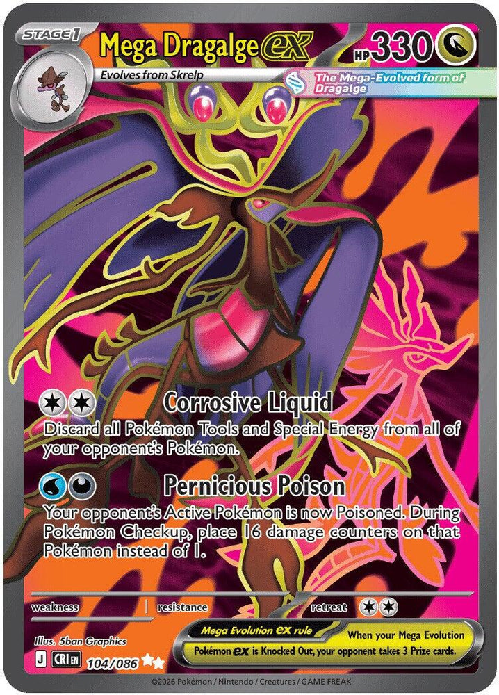 Mega Dragalge ex (104/086) [Mega Evolution: Chaos Rising]