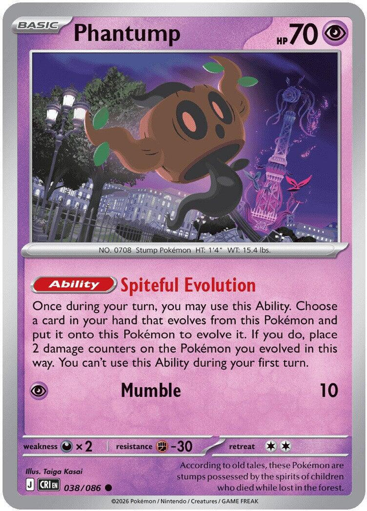 Phantump (038/086) [Mega Evolution: Chaos Rising]