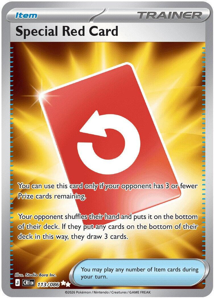 Special Red Card (113/086) [Mega Evolution: Chaos Rising]