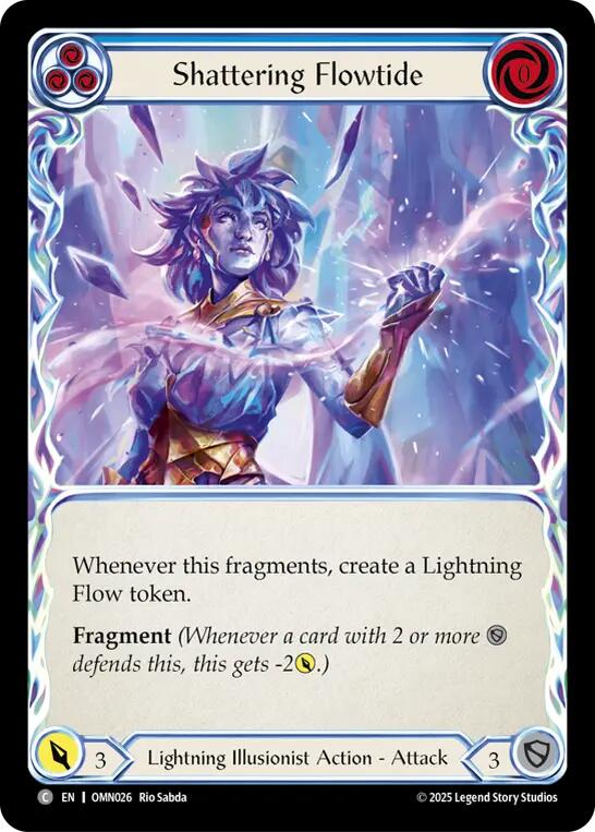 Shattering Flowtide (Blue) [OMN026] (Omens of the Third Age)  Rainbow Foil