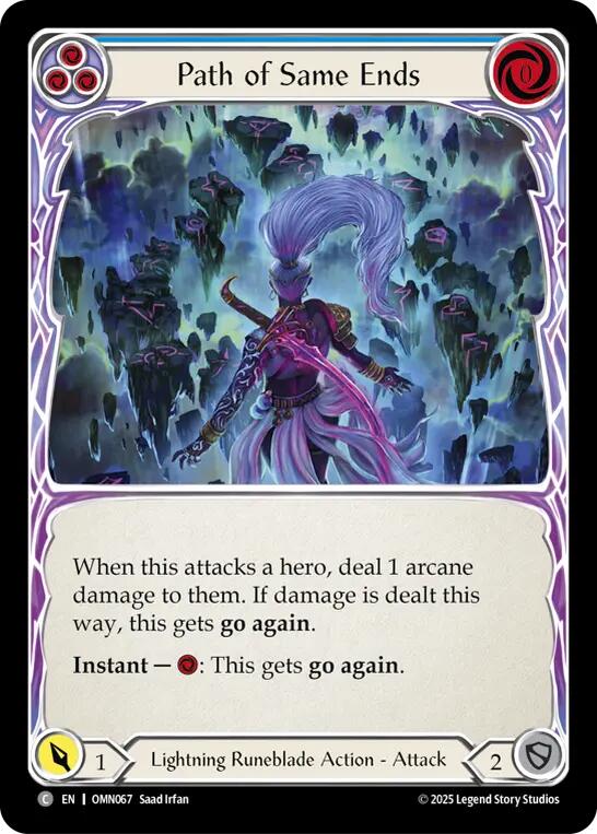 Path of Same Ends (Blue) [OMN067] (Omens of the Third Age)  Rainbow Foil