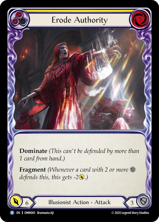 Erode Authority (Yellow) [OMN045] (Omens of the Third Age)  Rainbow Foil