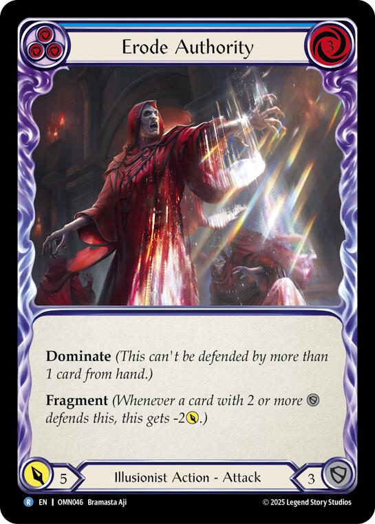 Erode Authority (Blue) [OMN046] (Omens of the Third Age)  Rainbow Foil