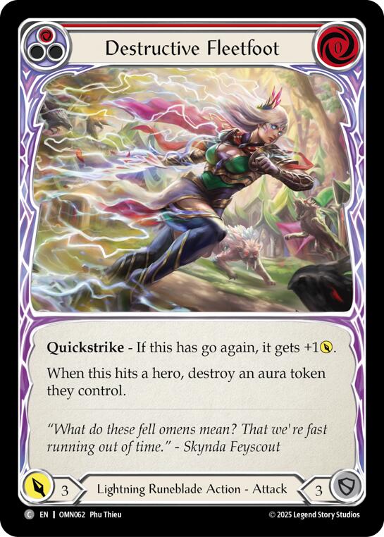 Destructive Fleetfoot (Red) [OMN062] (Omens of the Third Age)