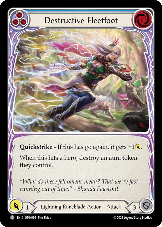 Destructive Fleetfoot (Blue) [OMN064] (Omens of the Third Age)