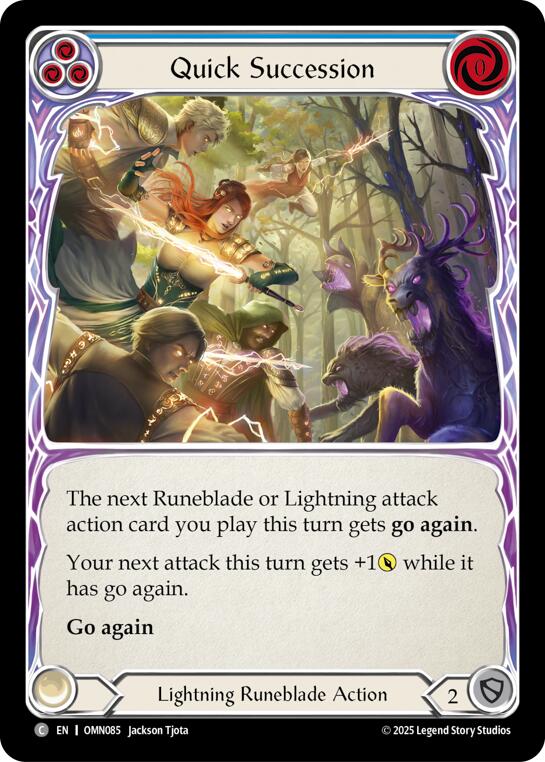 Quick Succession (Blue) [OMN085] (Omens of the Third Age)