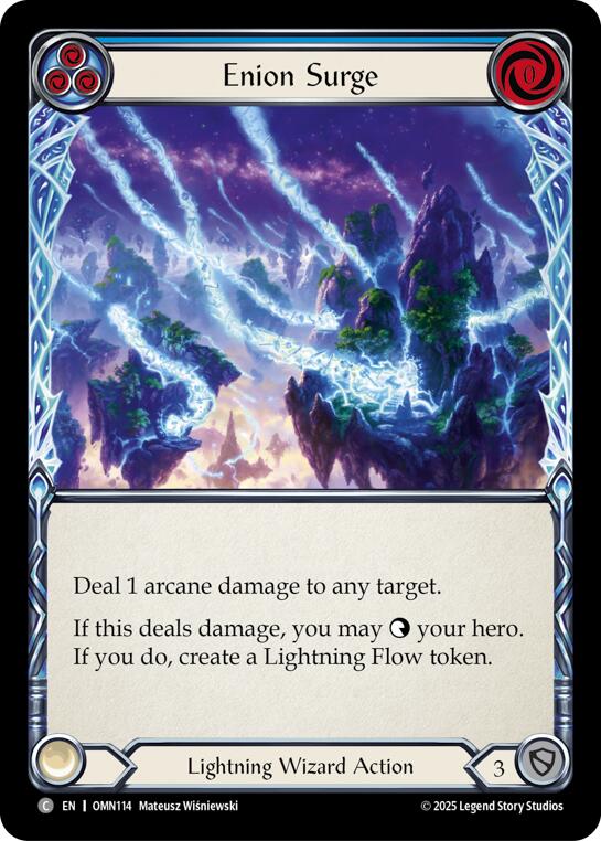Enion Surge (Blue) [OMN114] (Omens of the Third Age)  Rainbow Foil