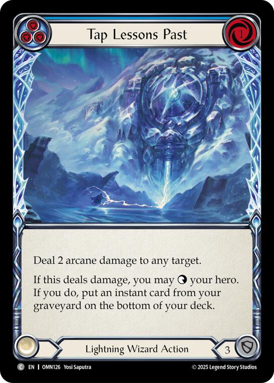 Tap Lessons Past (Blue) [OMN126] (Omens of the Third Age)  Rainbow Foil