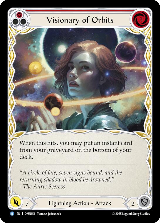 Visionary Of Orbits (Red) [OMN151] (Omens of the Third Age)  Rainbow Foil