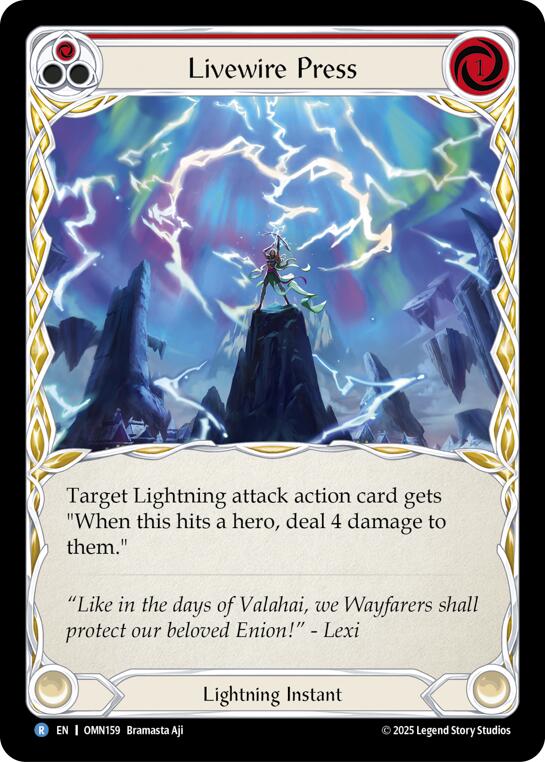 Livewire Press (Red) [OMN159] (Omens of the Third Age)  Rainbow Foil