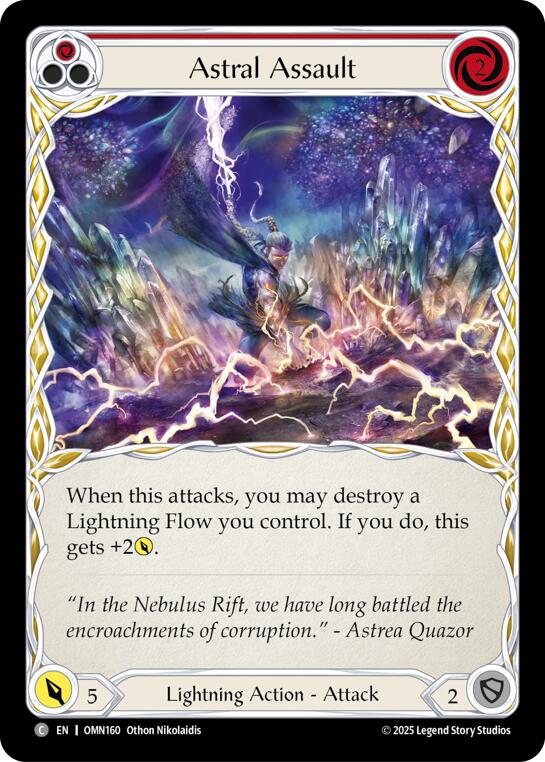 Astral Assault (Red) [OMN160] (Omens of the Third Age)  Rainbow Foil