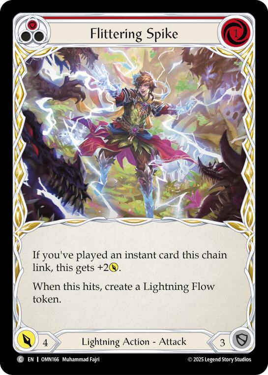Flittering Spike (Red) [OMN166] (Omens of the Third Age)  Rainbow Foil