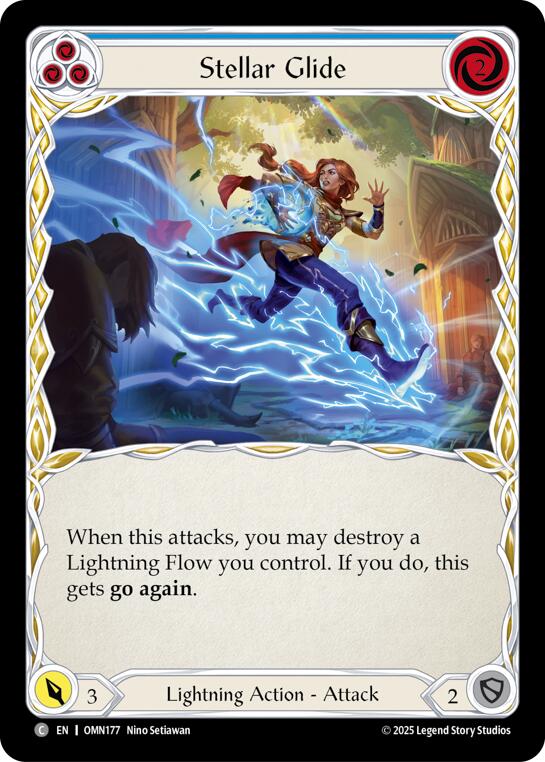 Stellar Glide (Blue) [OMN177] (Omens of the Third Age)  Rainbow Foil