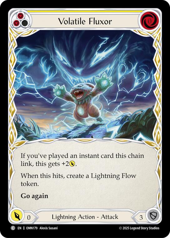 Volatile Fluxor (Yellow) [OMN179] (Omens of the Third Age)  Rainbow Foil