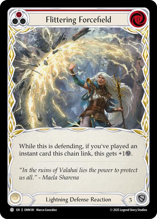 Flittering Forcefield (Red) [OMN181] (Omens of the Third Age)