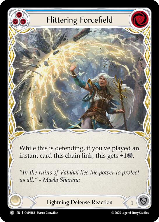 Flittering Forcefield (Blue) [OMN183] (Omens of the Third Age)