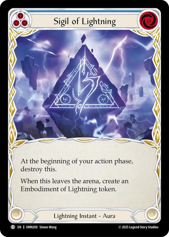 Sigil Of Lightning (Blue) [OMN200] (Omens of the Third Age)