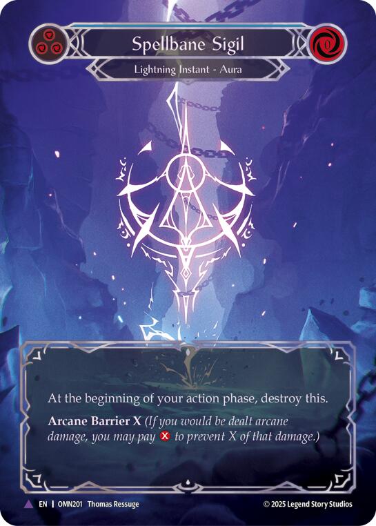 Spellbane Sigil (Blue) (Marvel) [OMN201] (Omens of the Third Age)  Cold Foil