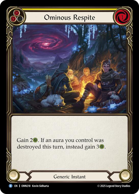 Ominous Respite (Yellow) [OMN218] (Omens of the Third Age)