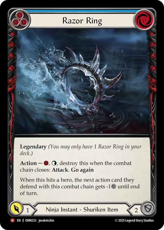 Razor Ring (Blue) [OMN233] (Omens of the Third Age)  Cold Foil