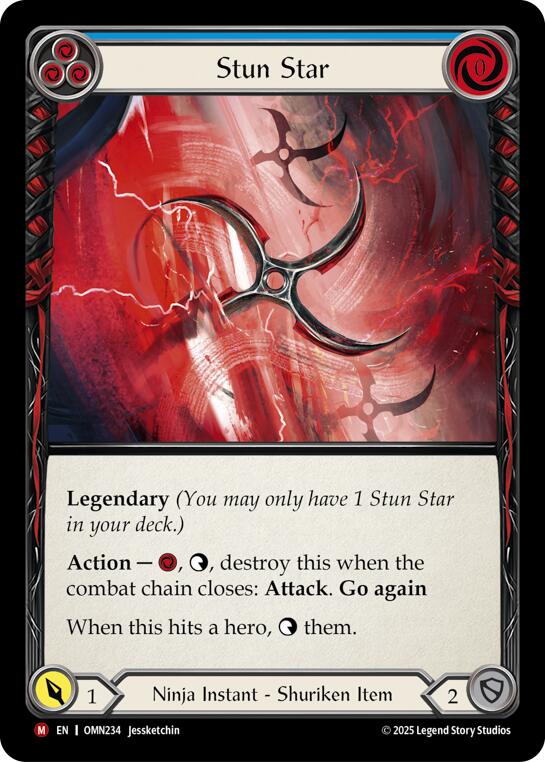 Stun Star (Blue) [OMN234] (Omens of the Third Age)  Cold Foil