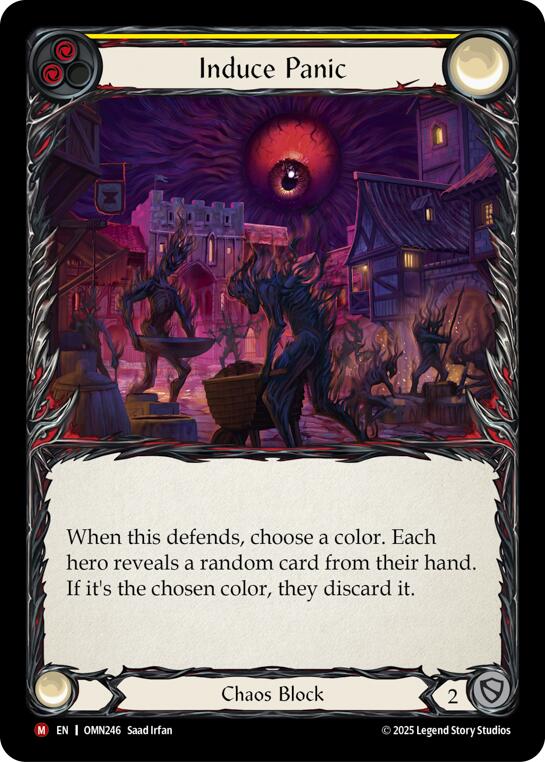 Induce Panic (Yellow) [OMN246] (Omens of the Third Age)  Rainbow Foil