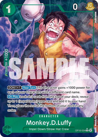 Monkey.D.Luffy (OP16-034) (Alternate Art) [The Time of Battle]