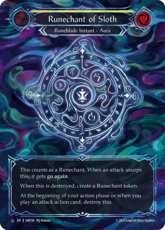 Runechant of Sloth (Yellow) (Marvel) [IAR156-MV] (Omens of the Third Age)  Cold Foil