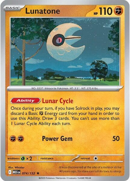 Lunatone (074/132) (Non-Holo) [Mega Evolution: Base Set]