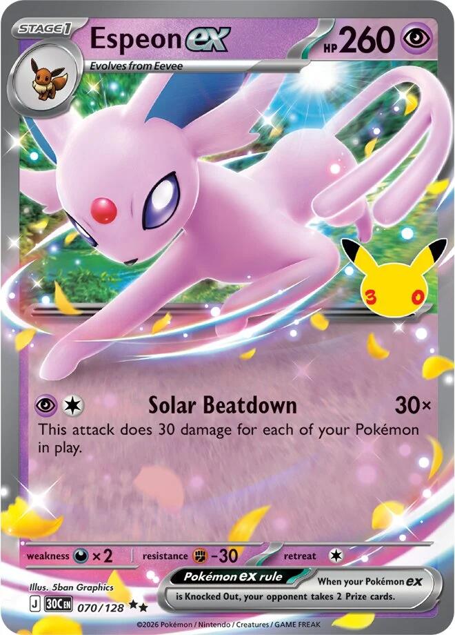 Espeon ex (070/128) [Mega Evolution: 30th Celebration]