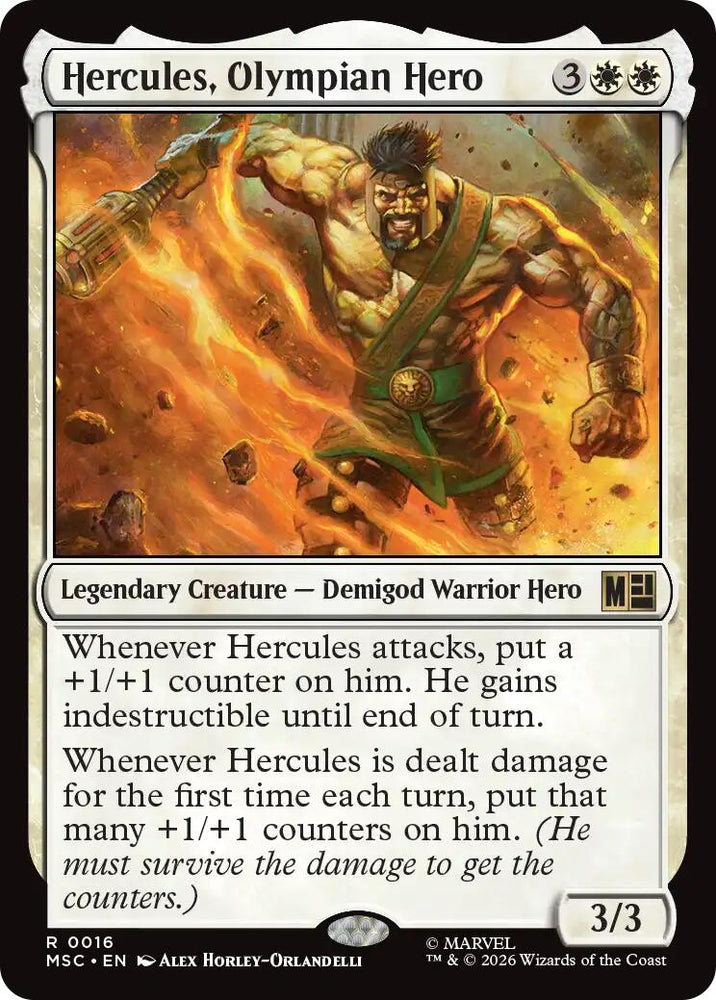 Hercules, Olympian Hero (Surge Foil) [Marvel Super Heroes Commander]