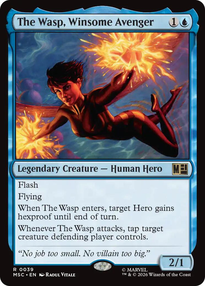 The Wasp, Winsome Avenger (Surge Foil) [Marvel Super Heroes Commander]