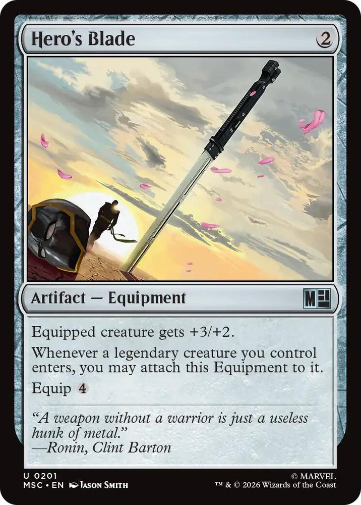Hero's Blade (Surge Foil) [Marvel Super Heroes Commander]