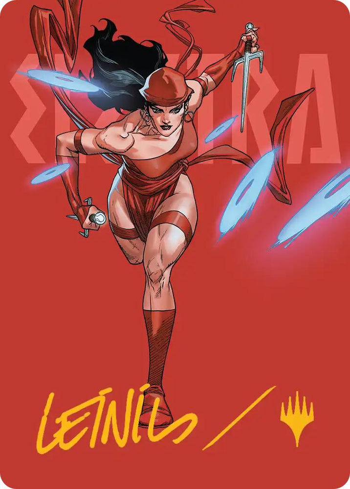 Elektra, Daughter of the Hand Art Card (Gold-Stamped Signature) [Marvel Super Heroes Art Series]