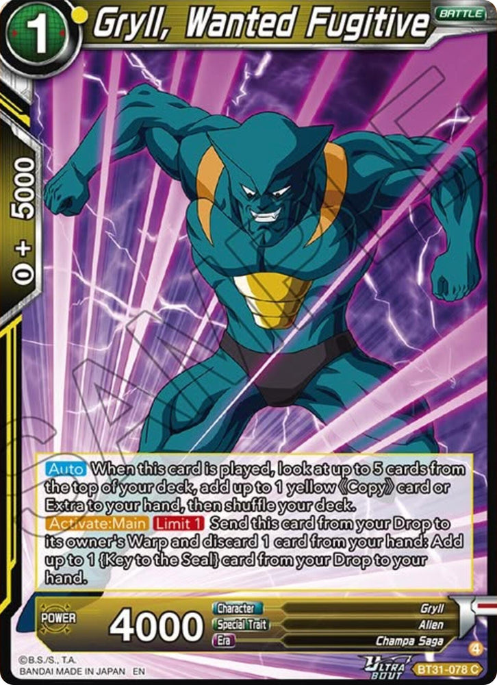 Gryll, Wanted Fugitive (BT31-078) [Impact Beyond Dimensions]